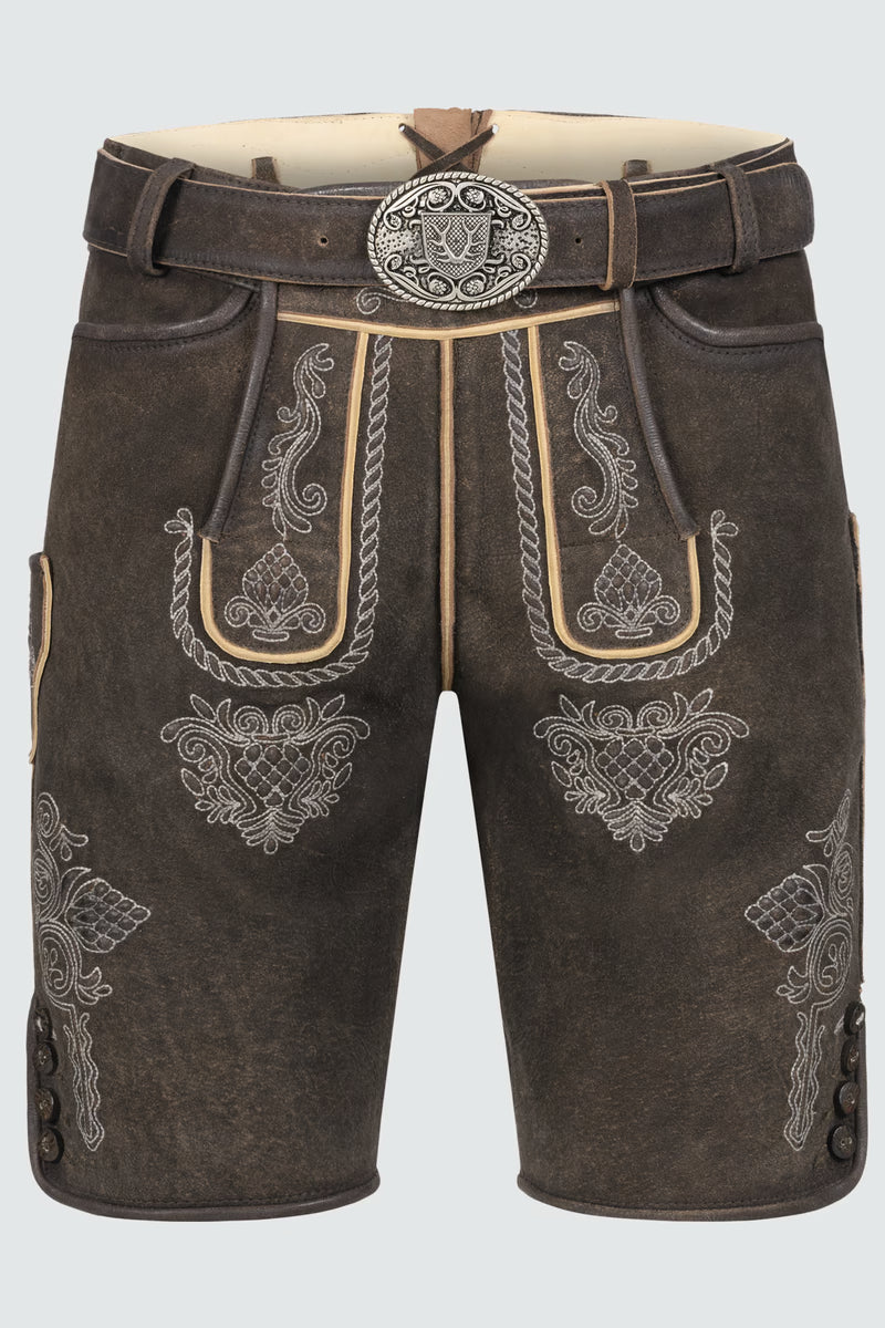 Kruger Men's Lederhosen "Vinc" with belt