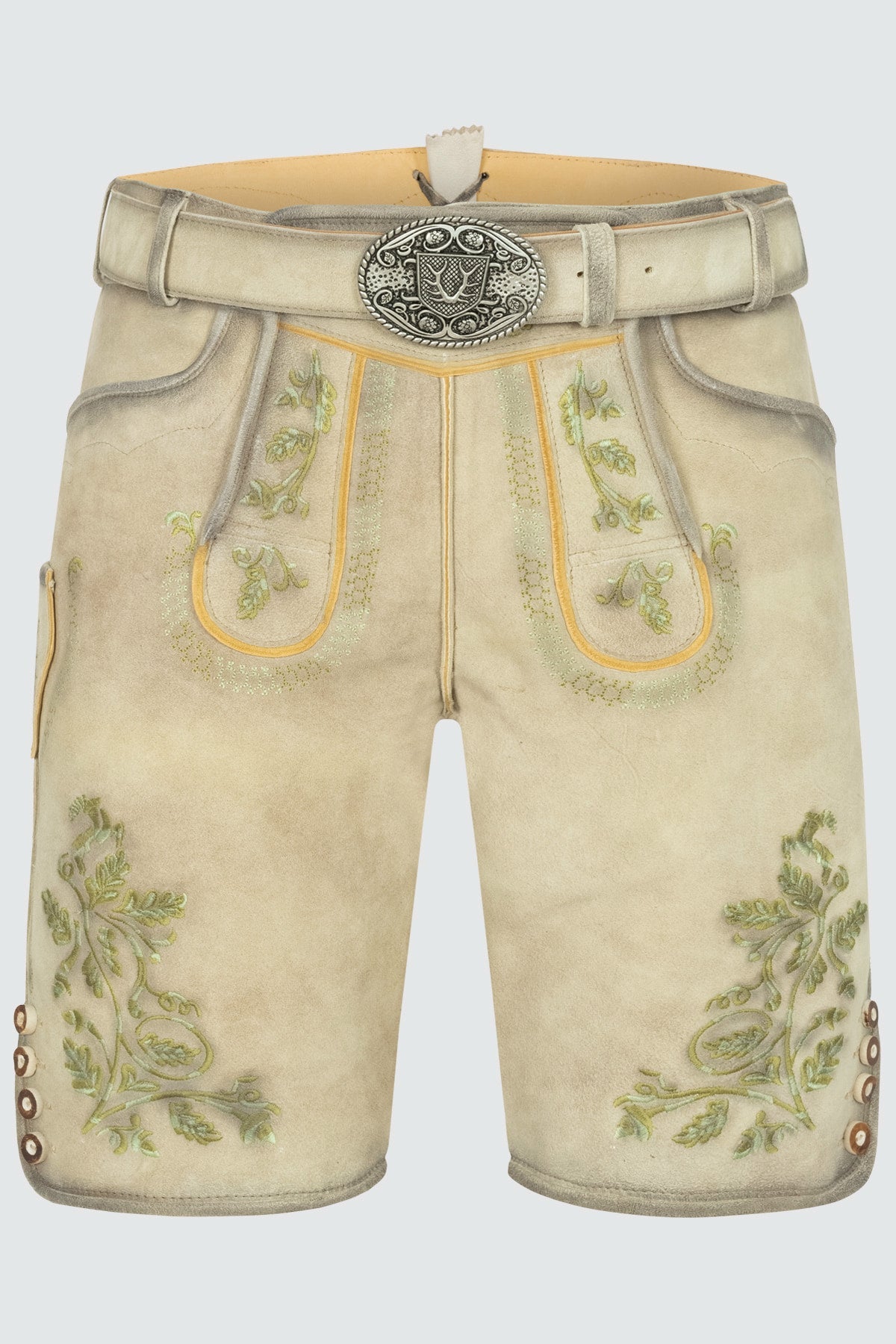 Kruger Men's Lederhosen "Arlo" with Belt - Brown