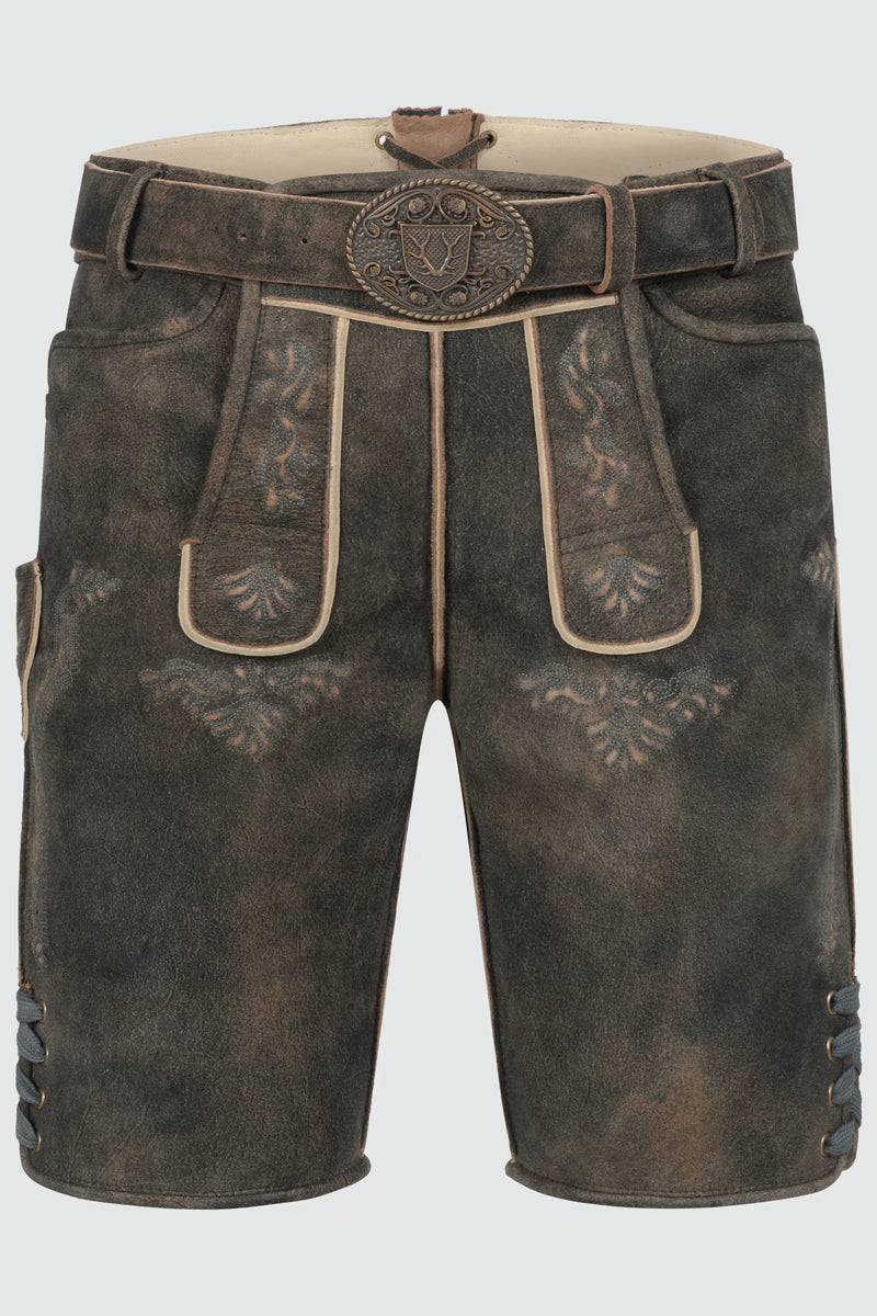 Kruger Men's Lederhosen "Curtis" brown
