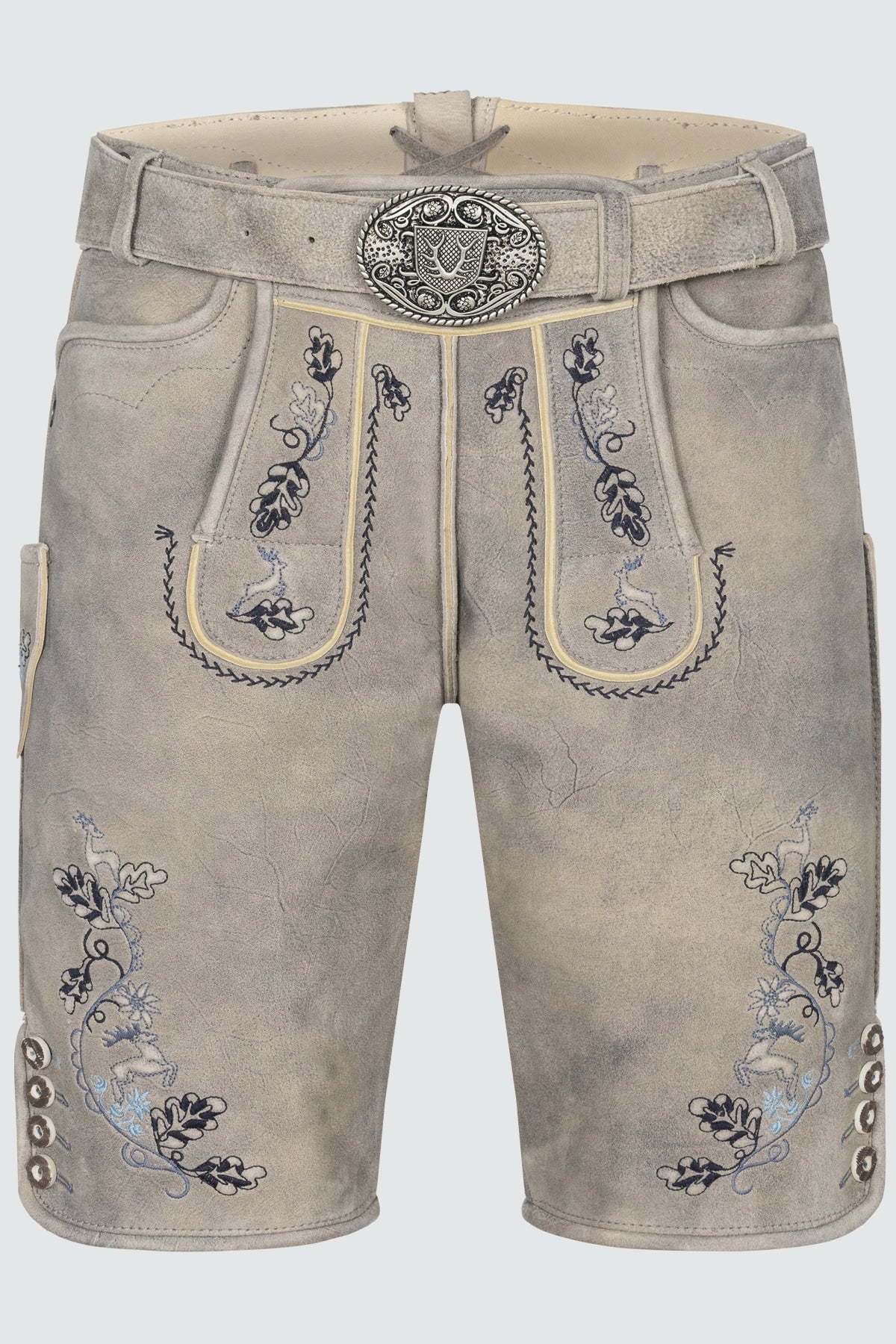 Kruger Men's Lederhosen "Keanu" with Belt - Beige