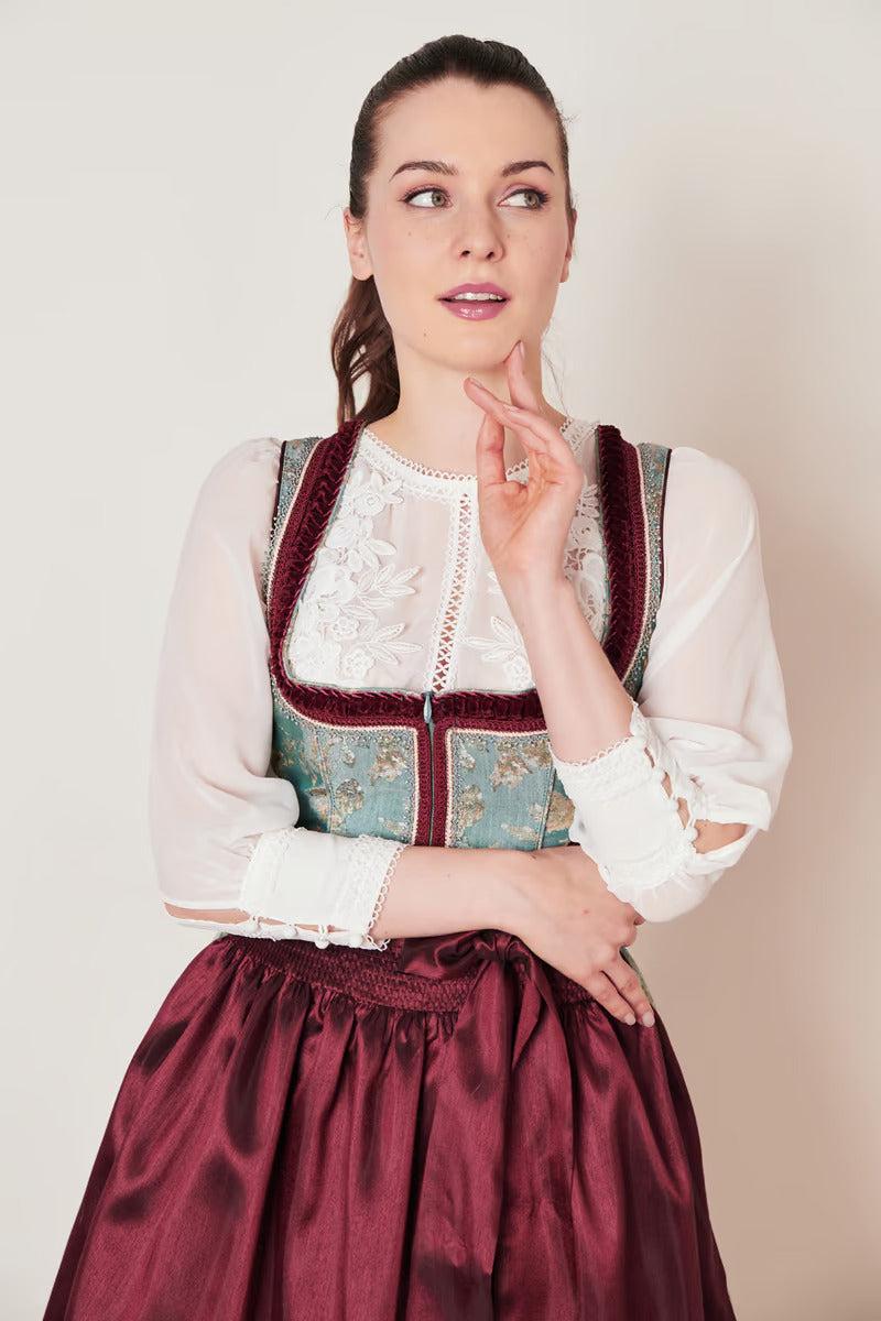 Kruger Midi Dirndl 2pcs. 60cm "Imelda" green