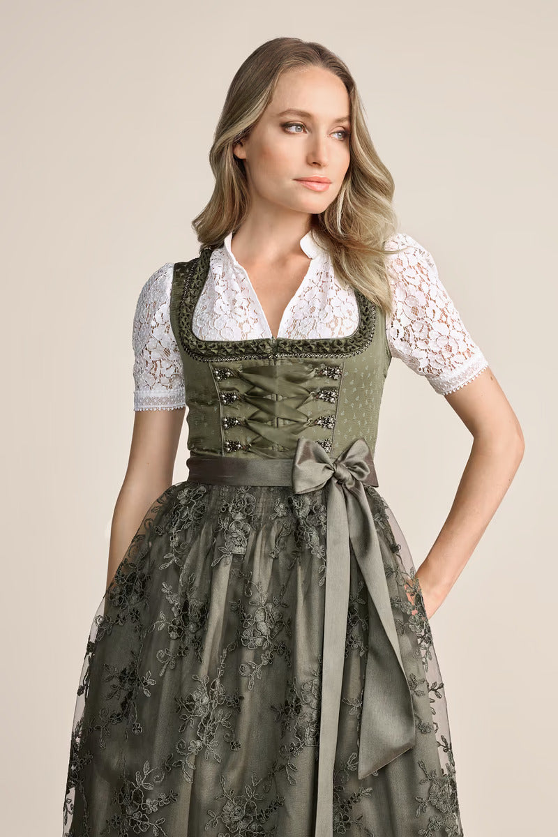 Kruger Long Dirndl 2pcs. 70cm "Mirna" green (38)
