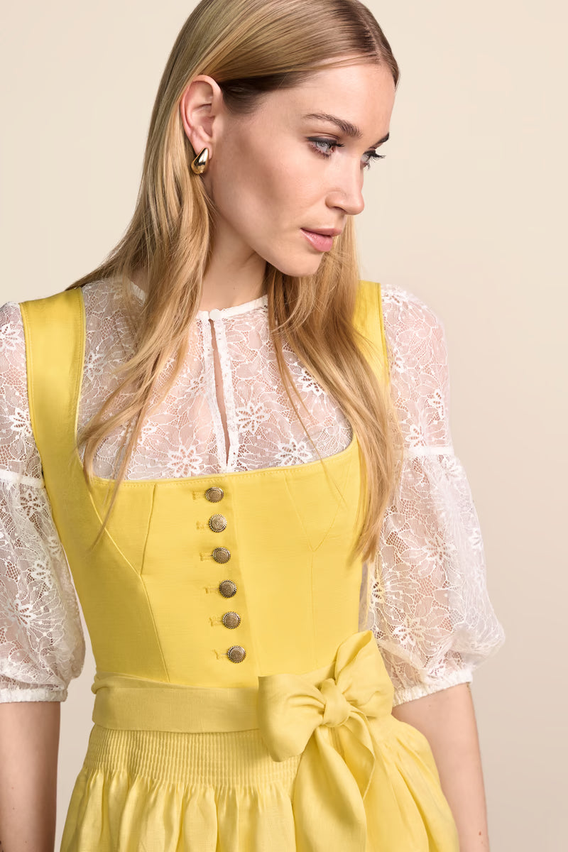 Kruger Long Dirndl 2pcs. 70cm "friederike" yellow