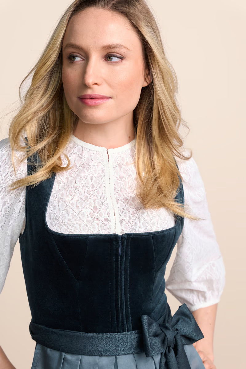 Kruger Midi Dirndl 2pcs. 60cm "Lynette" green (38,40,44) low stock