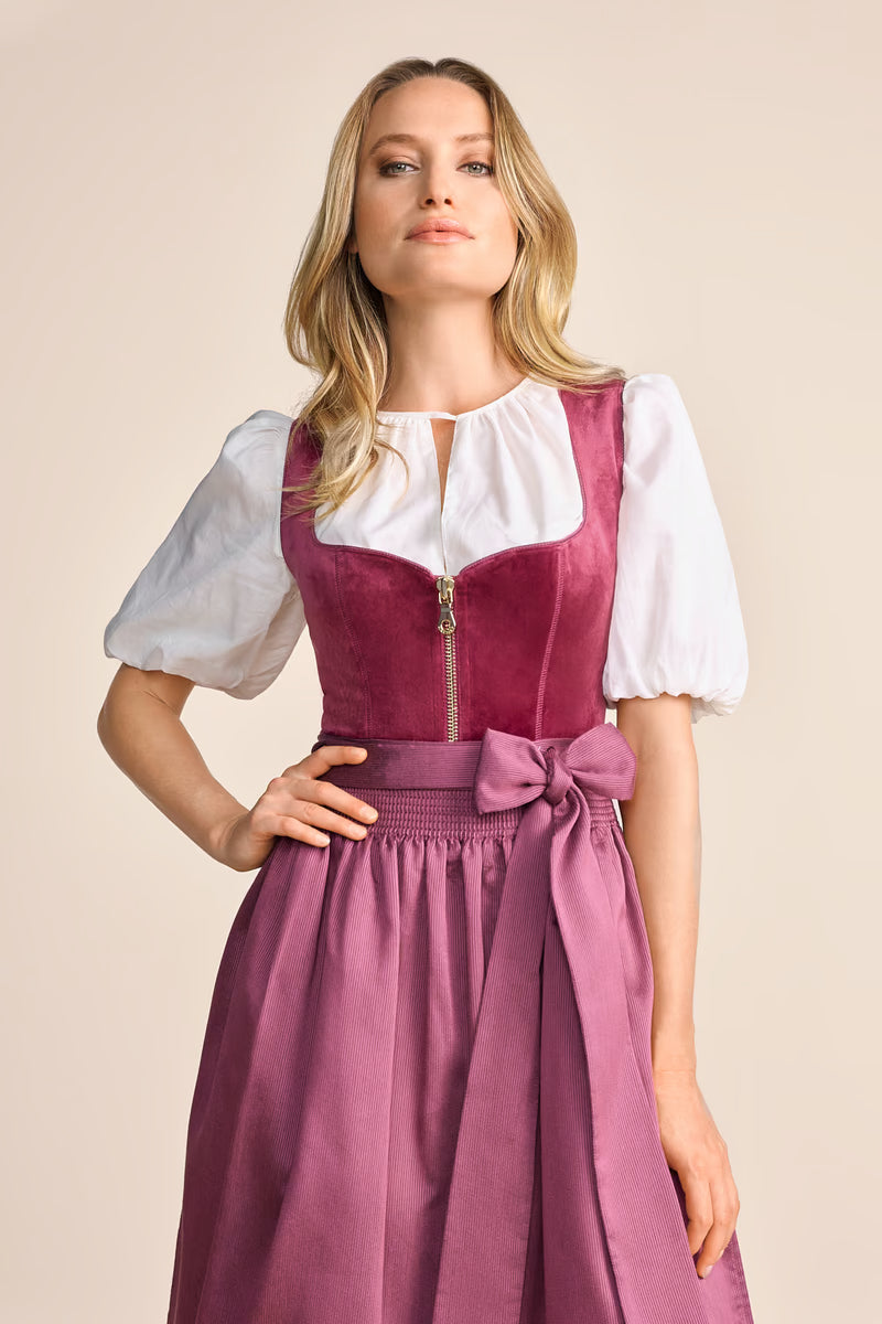 Kruger Long Dirndl 2pcs. 70cm "Ayuna" pink (size 36)