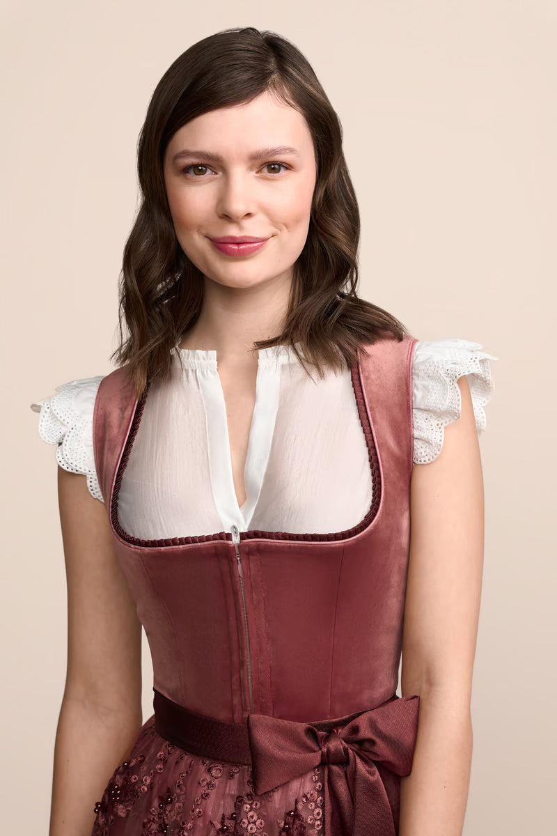 Kruger Kaelyn Midi Dirndl, Red — 60cm 2pc Set