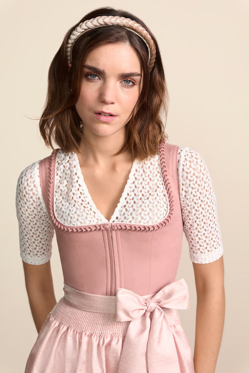 Kruger Midi Dirndl 2pcs. 60cm "Caira" pink