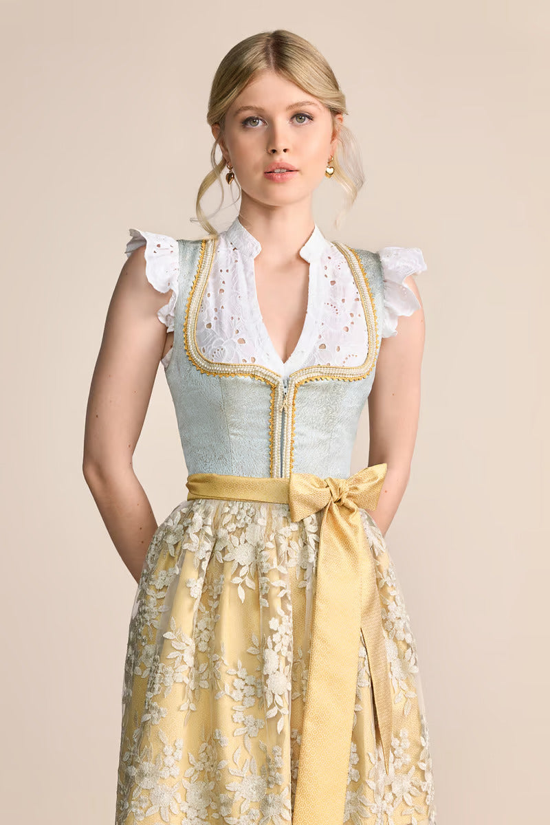 Kruger Mini Dirndl 2pcs. 50cm "Winnie" green (low stock) 32, 36