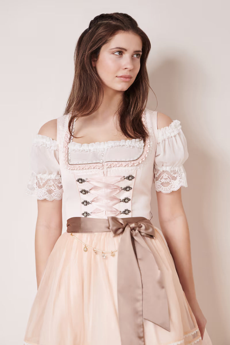 Kruger Mini Dirndl 2pcs. 50cm "Laticia" pink (38)