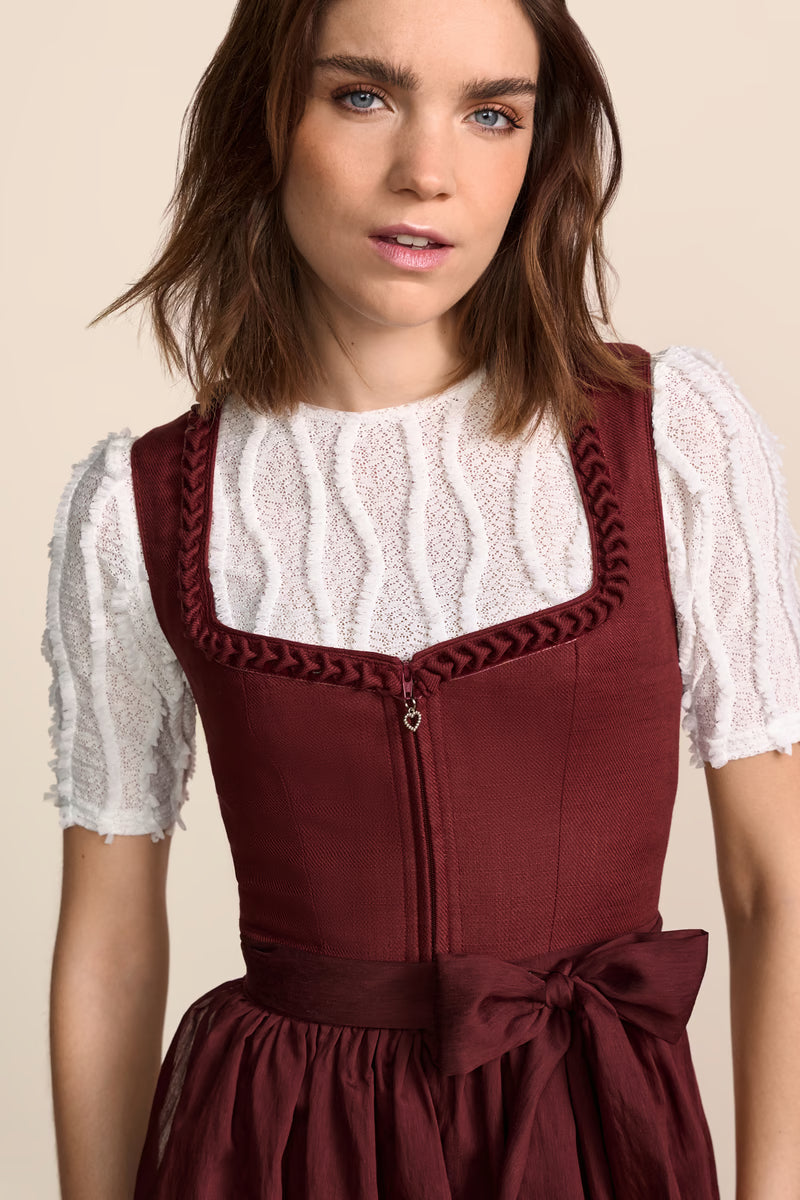 Kruger Mini Dirndl 2pcs. 50cm "Avelore" red