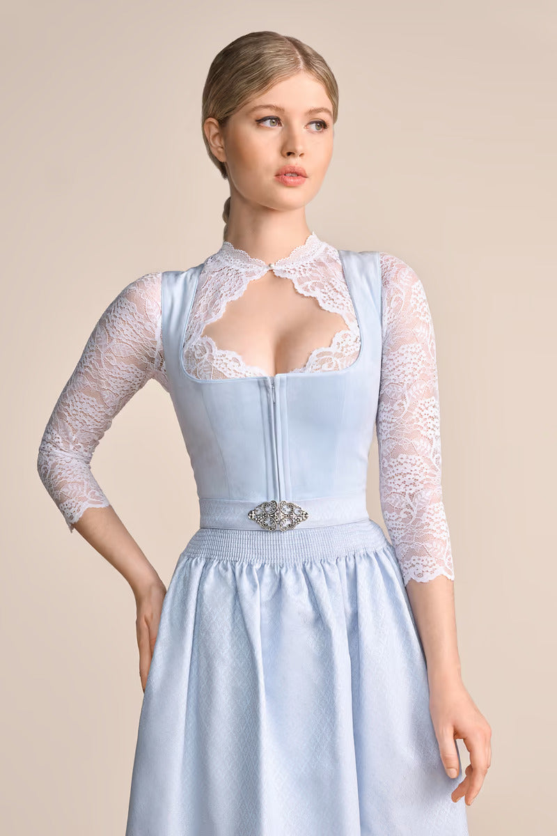 Kruger Mini Dirndl 2pcs. 50cm "Alisha" light blue