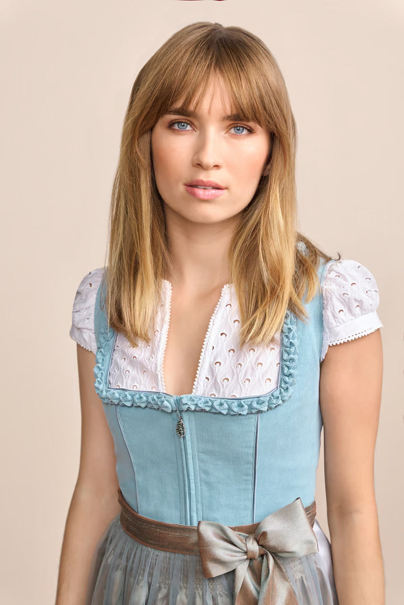 (new) Kruger Mini Dirndl 2pcs. 50cm "Emmeline" blue (32,34,36)