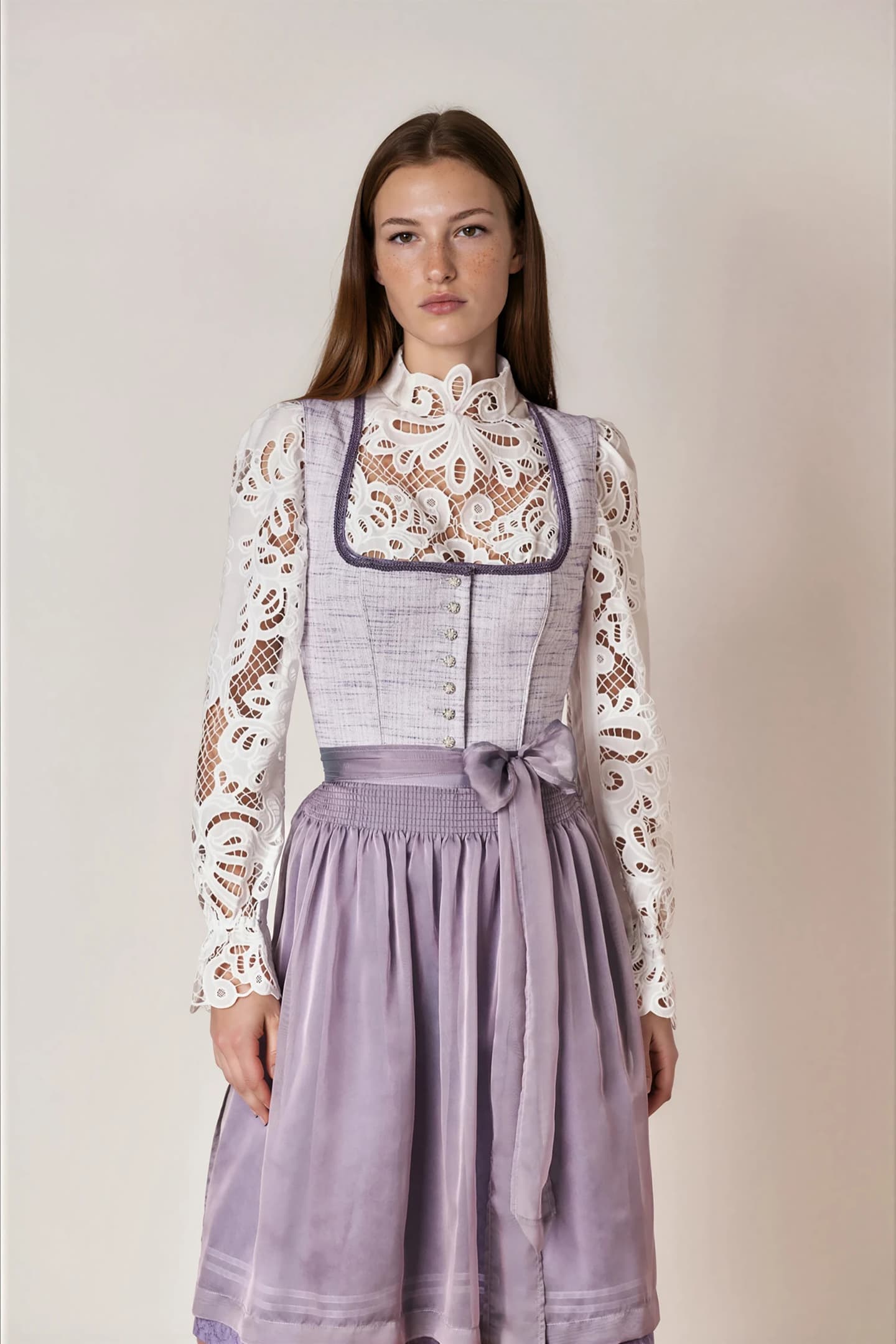 Julia Trentini Andrina Midi Dirndl, Purple — 60cm