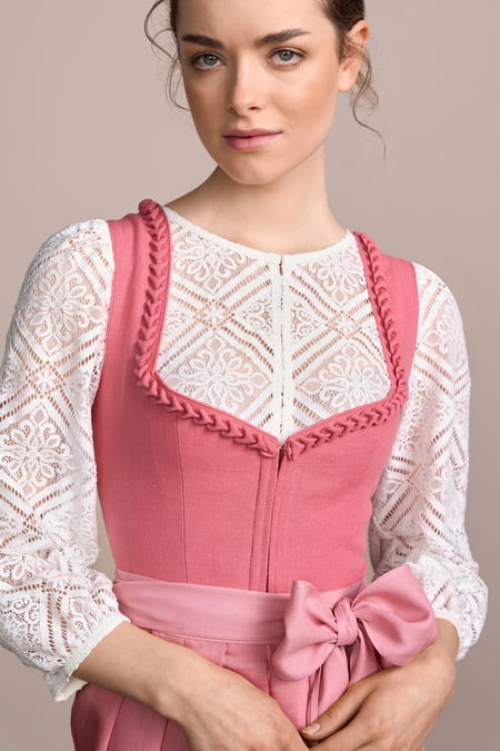 Julia Trentini Susi Dirndl, Rose Pink — 70cm Long