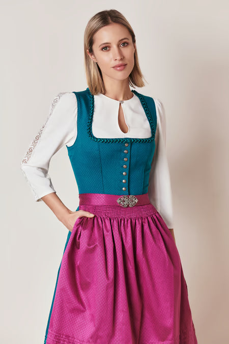 Julia Trentini Dorea Dirndl, Green — 60cm Midi