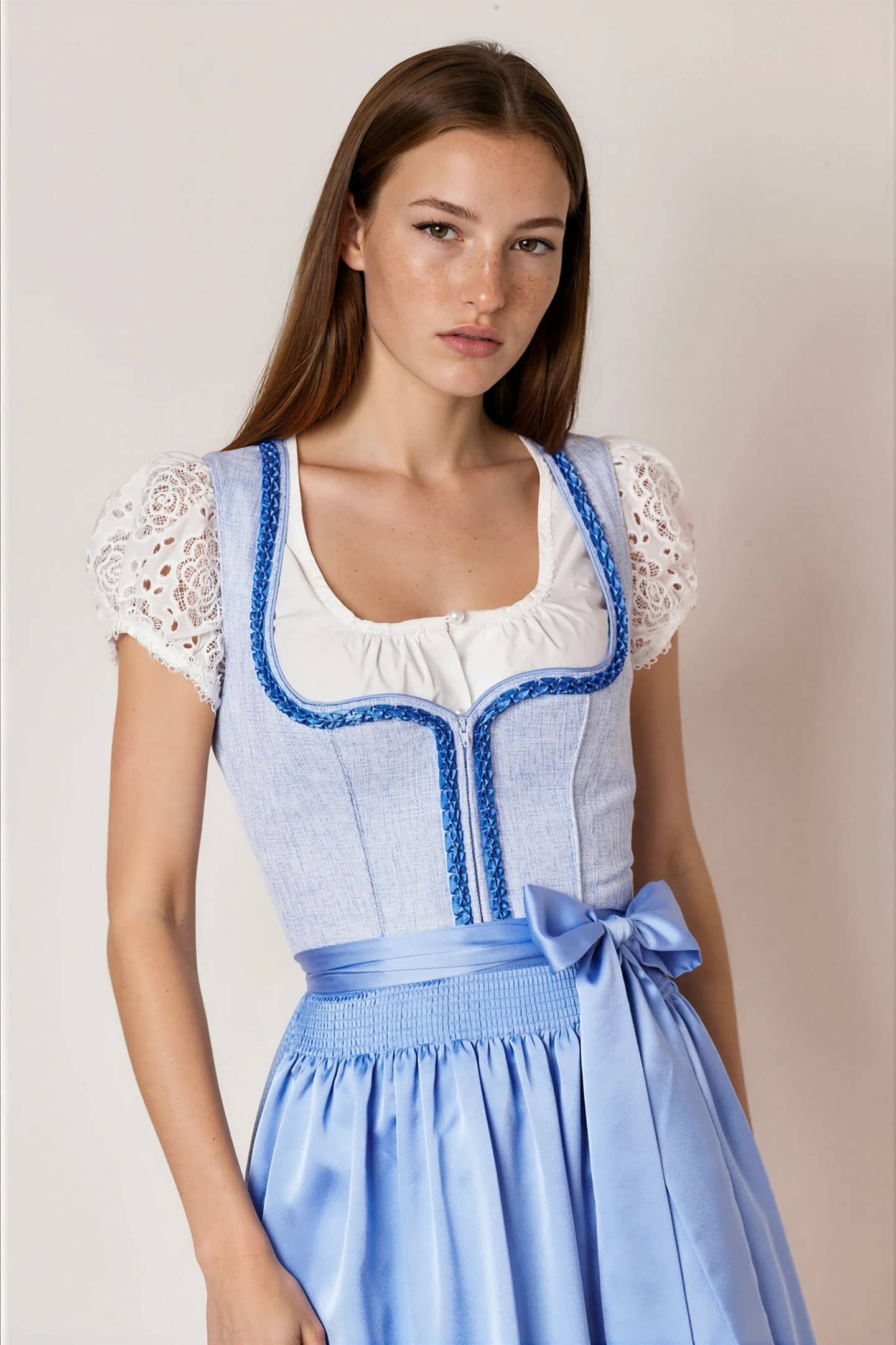 Julia Trentini Gerda Midi Dirndl, Blue — 60cm