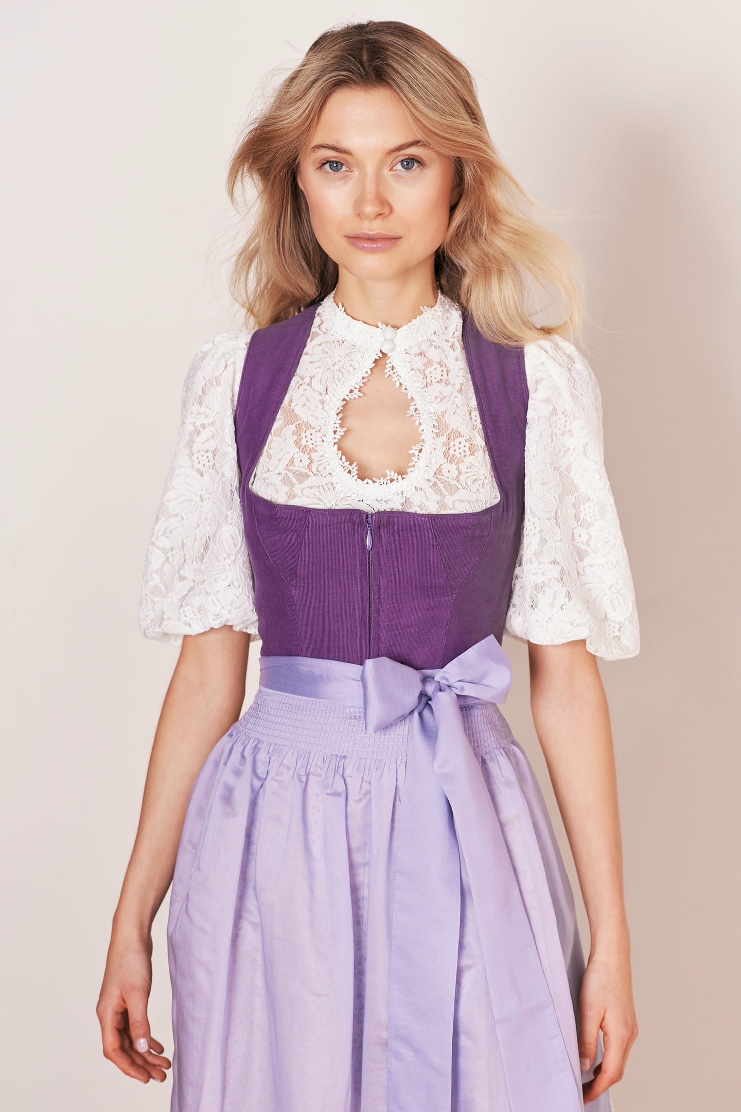 Julia Trentini Wilma Midi Dirndl Purple 60cm | CA Dirndl Haus