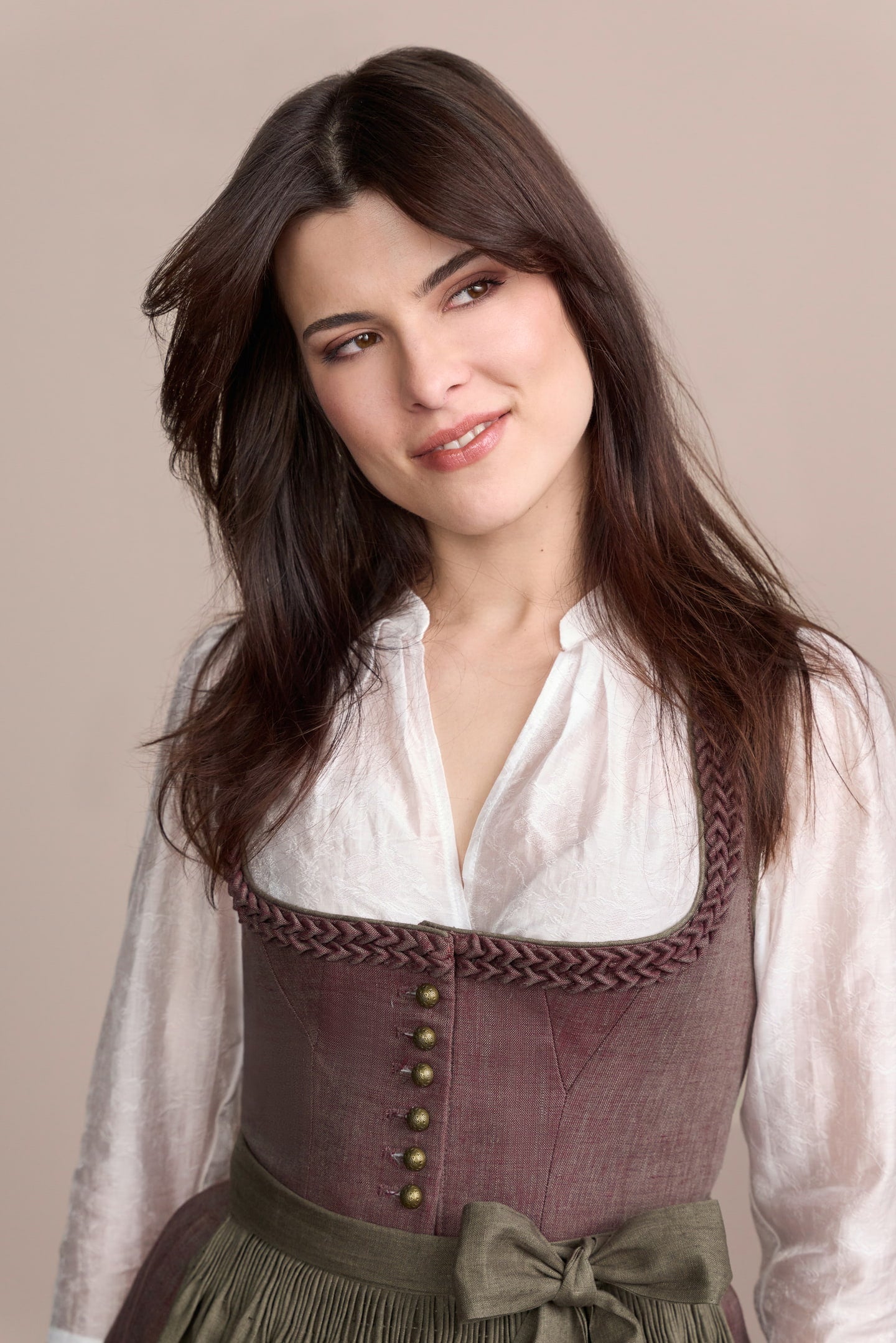 Julia Trentini Yelina Dirndl, Purple — 80cm Maxi