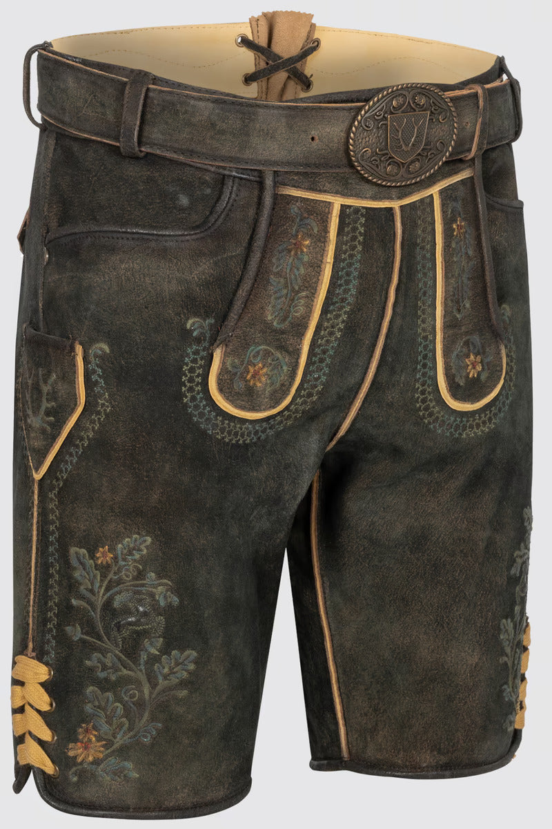 Kruger Men's Lederhosen "Charlie" with belt (50,52,54)