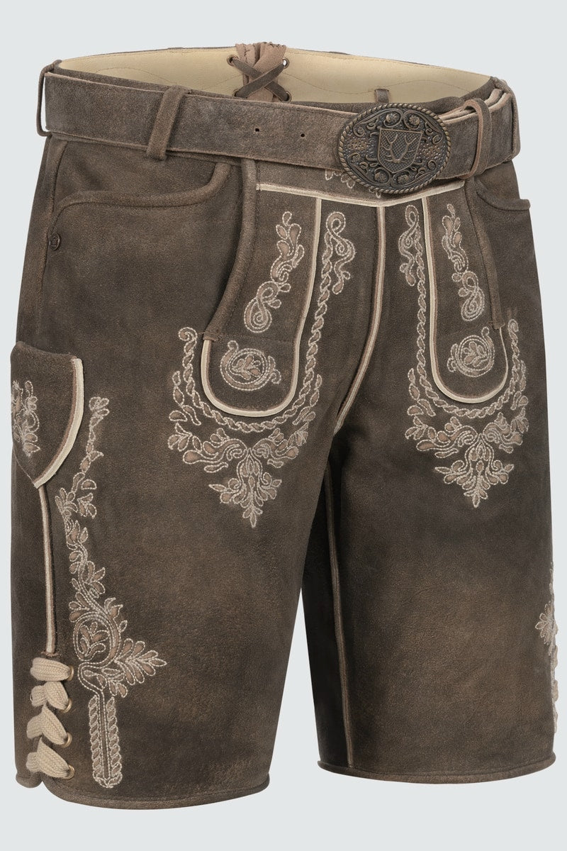 Lederhose Olias mit Gürtel