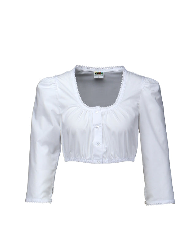 Berwin Dirndl Blouse 3/4 Sleeve  "Kathi" white