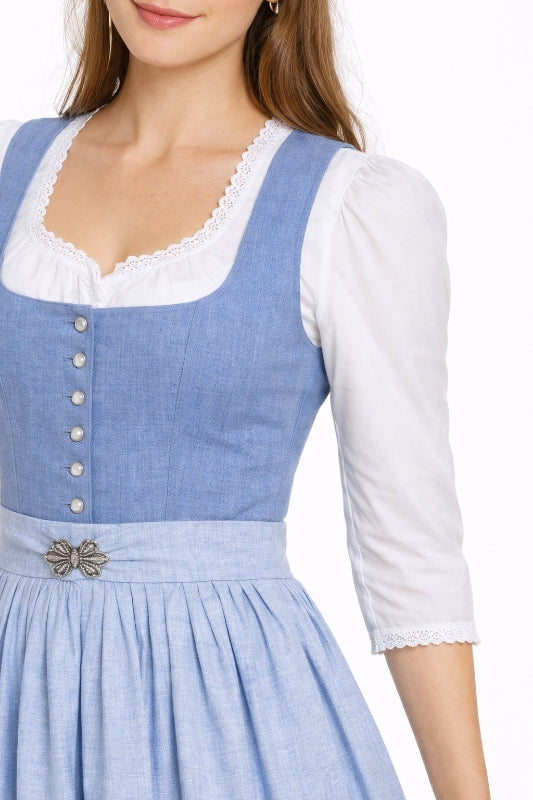 Berwin Dirndl Blouse 3/4 Sleeve  "Kathi" white