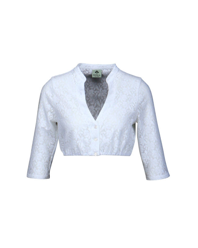 Berwin 3/4 Sleeve Lace Dirndl Blouse "Joyce" white