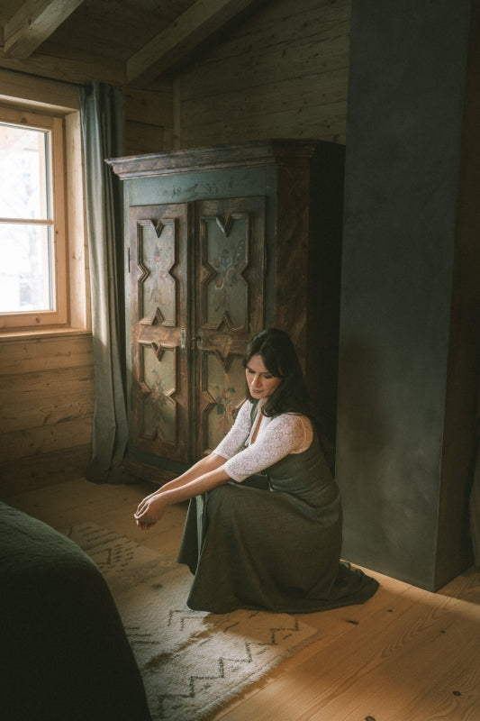 Berwin 3/4 Sleeve Lace Dirndl Blouse "Joyce" white