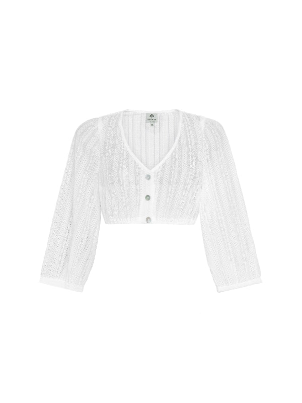 Berwin Wide Sleeve Dirndl Blouse "Ella" white