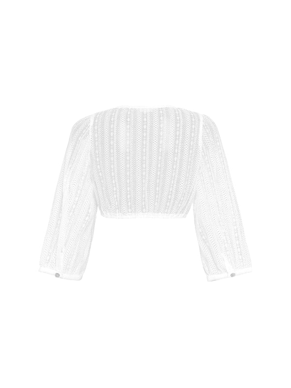 Berwin Wide Sleeve Dirndl Blouse "Ella" white