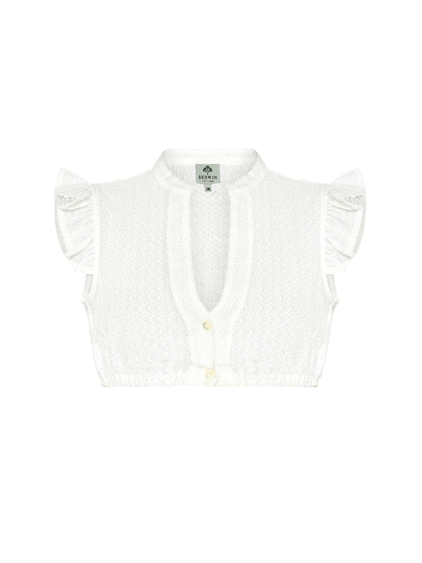 Berwin Sleeveless Dirndl Blouse "Julia"  white