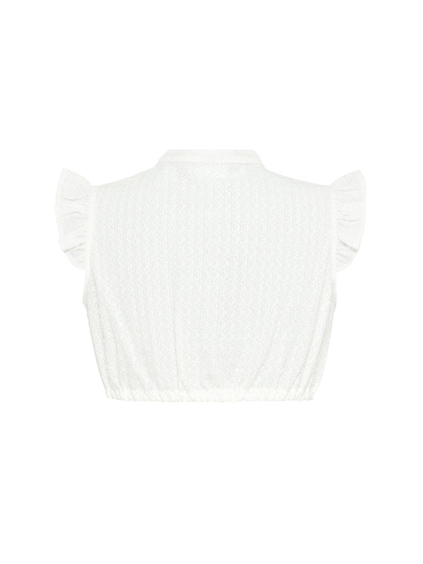 Berwin Sleeveless Dirndl Blouse "Julia"  white