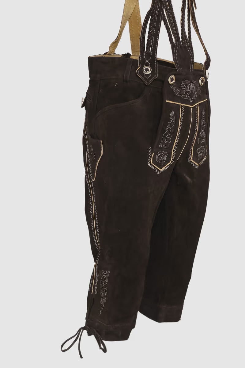 Kruger Men's Lederhosen "Franz" with Suspenders (size 46)