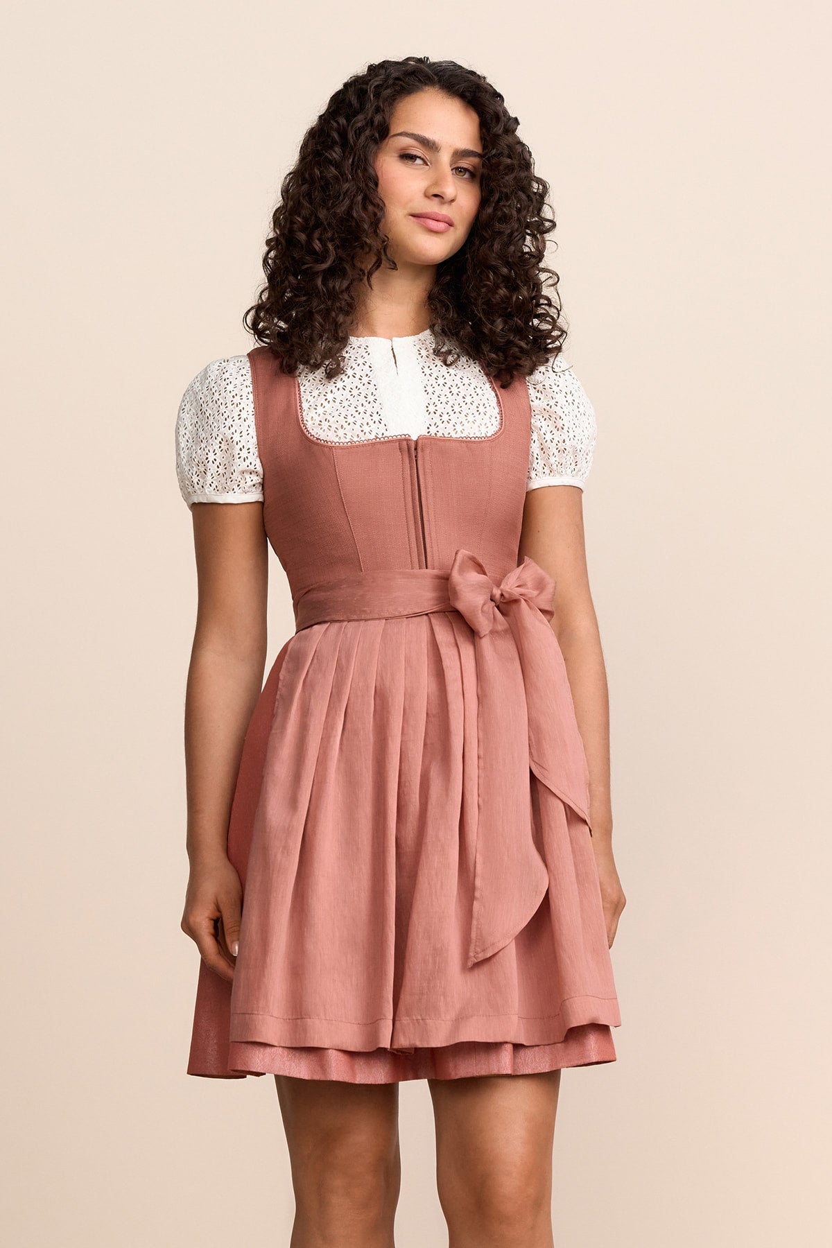 Kruger Luvina mini dirndl in rose, 50cm