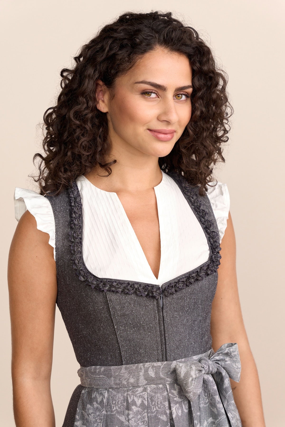 Kruger Ryselle long dirndl in gray, 70cm
