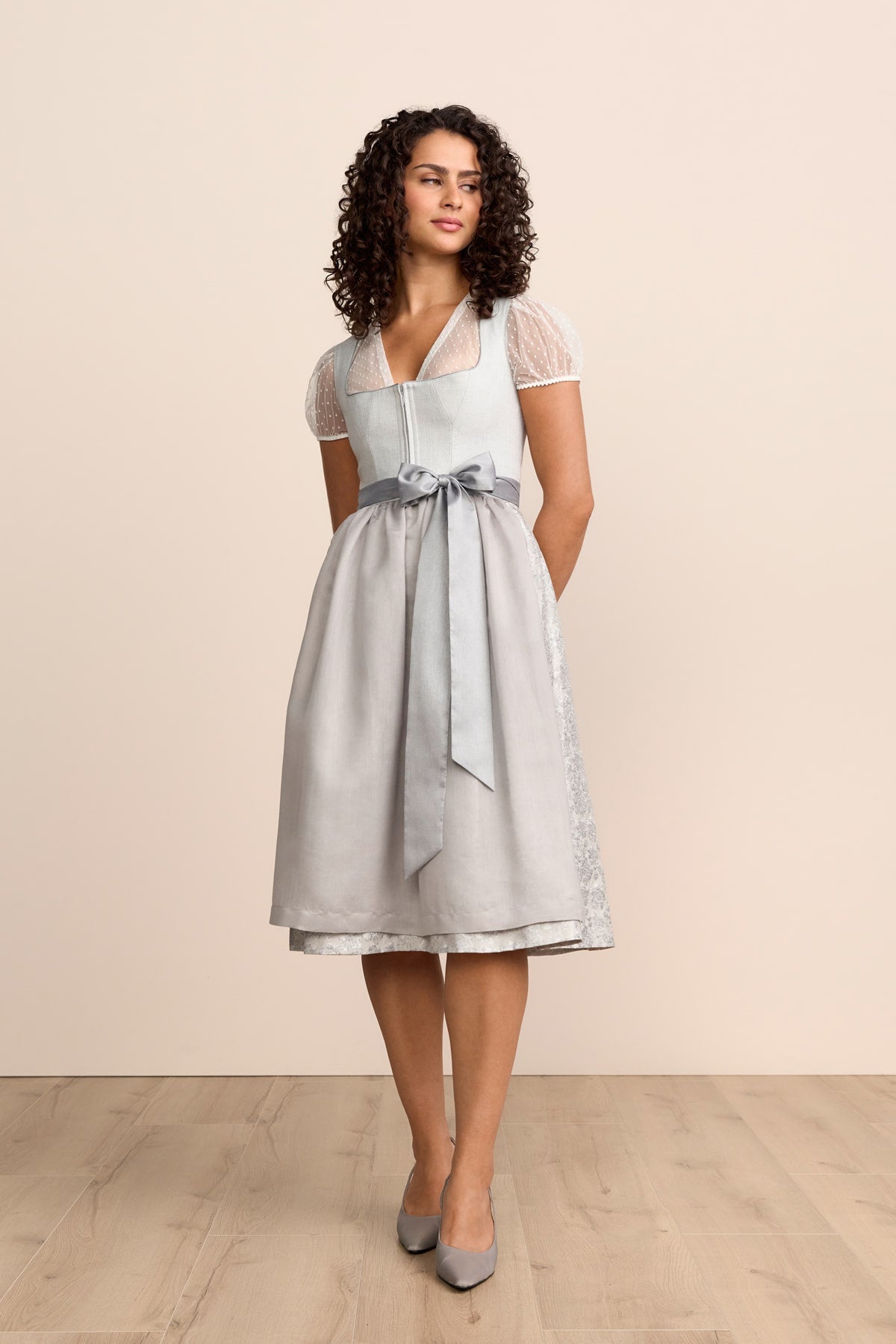 Kruger Zilina long dirndl in grey, 70cm