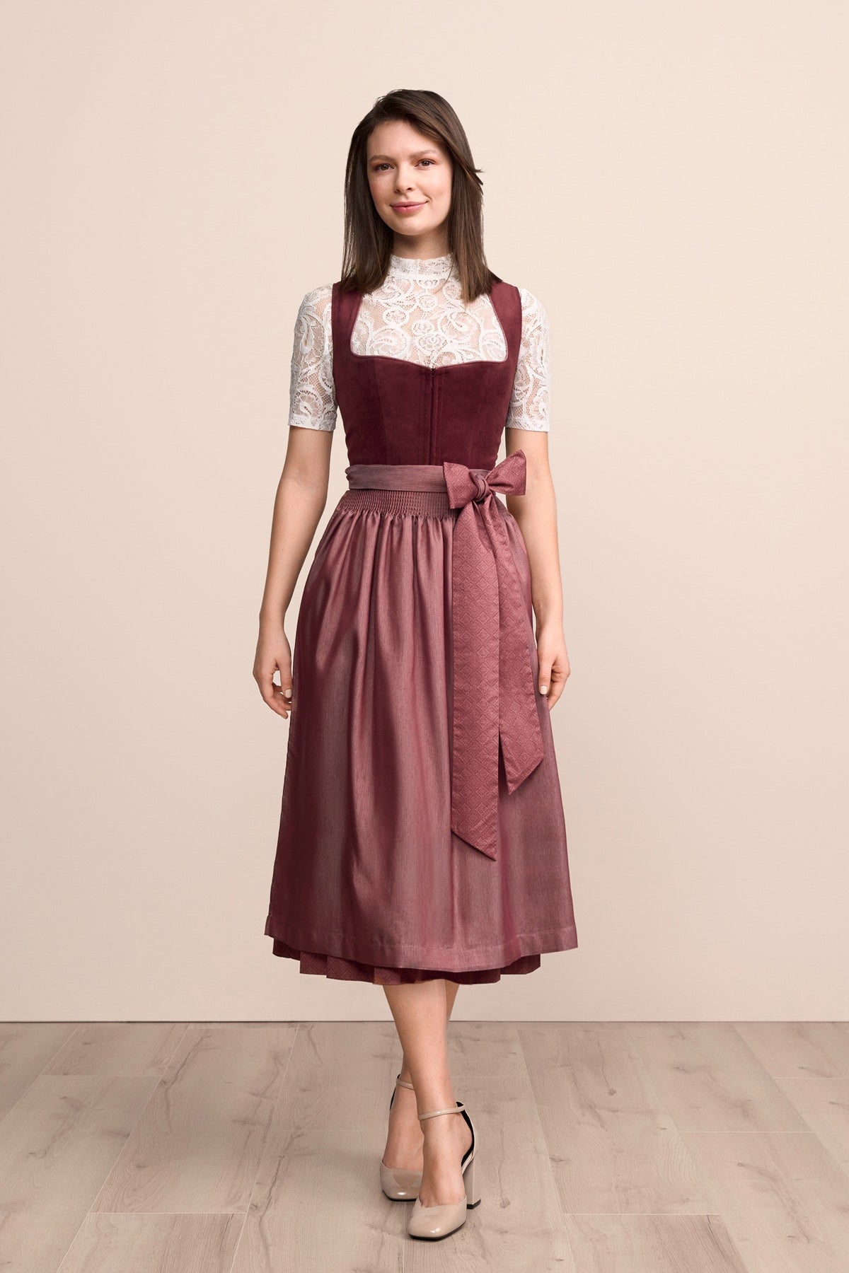 Kruger Veralyn maxi dirndl in red, 80cm