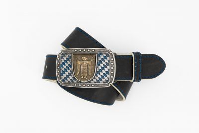 München Trachten Belt with Enamelled Bavarian Buckle