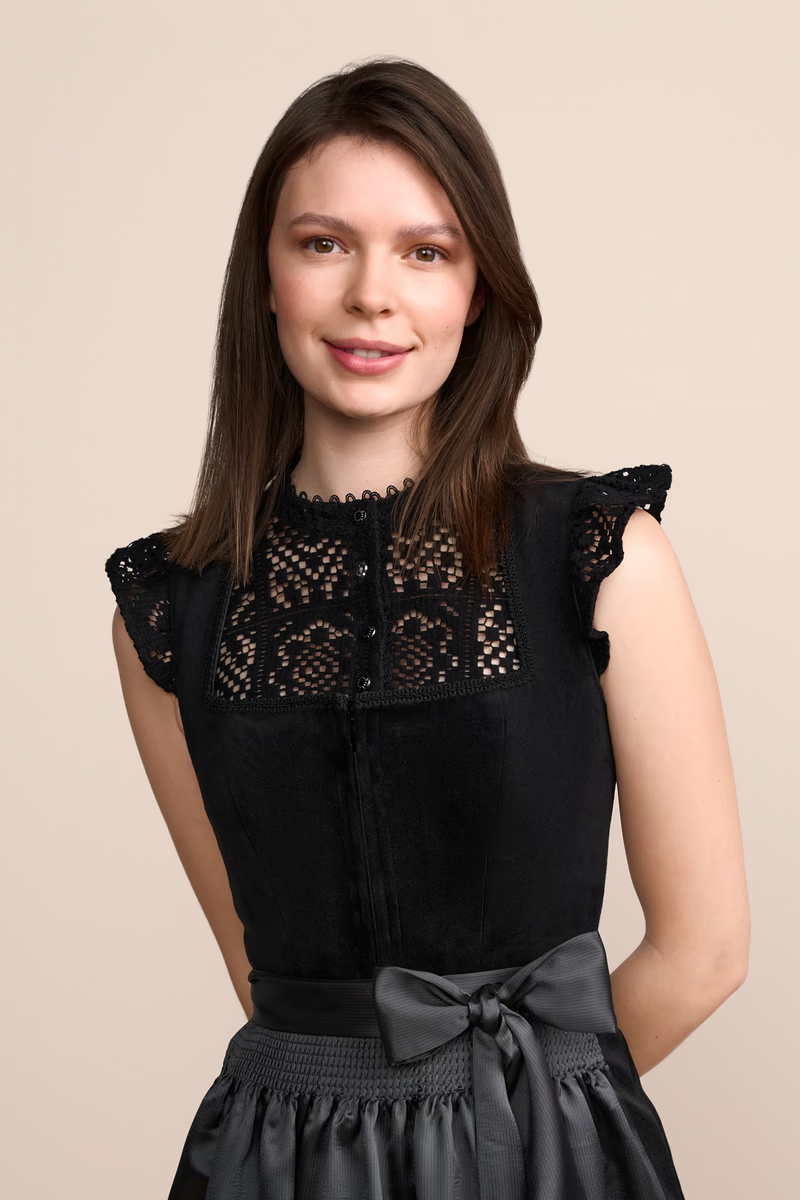 Kruger Midi Dirndl 2pcs. 60cm "Calista" black (size 36)