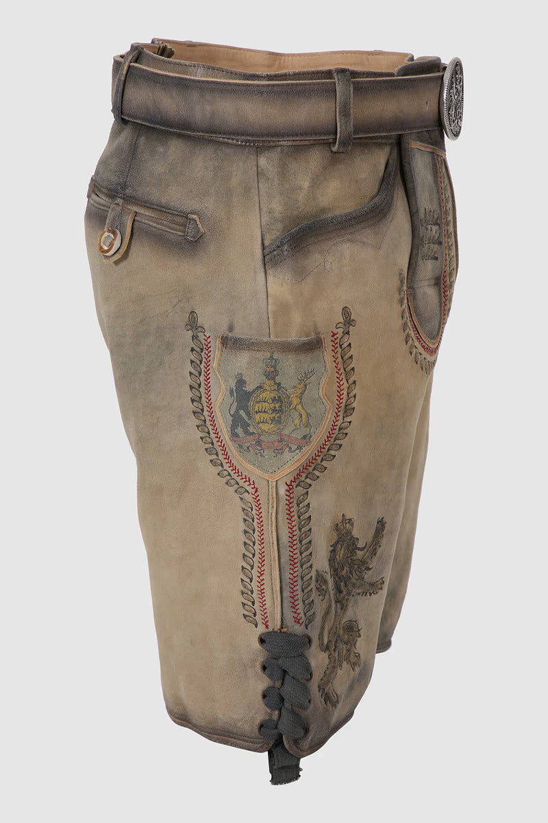 Kruger Men's Lederhosen "fearless" with belt