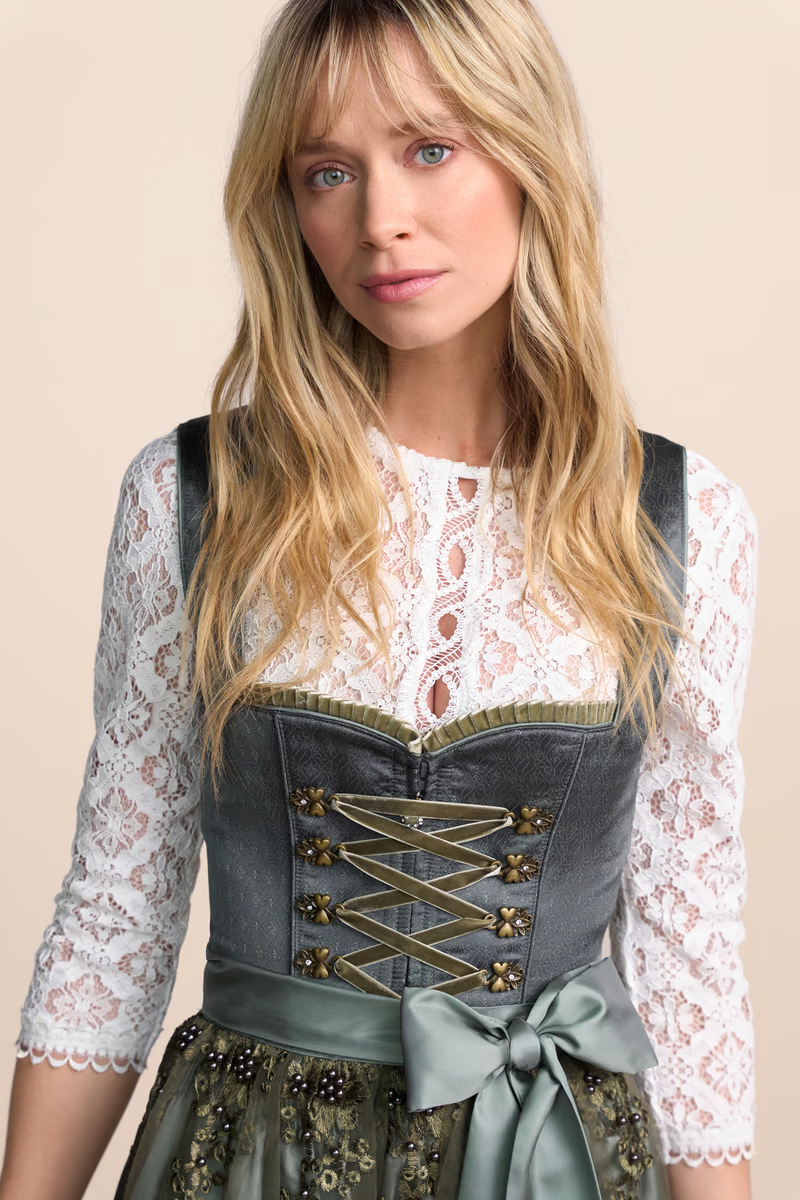Kruger Long Dirndl 2pcs. 70cm "Lunessa" green