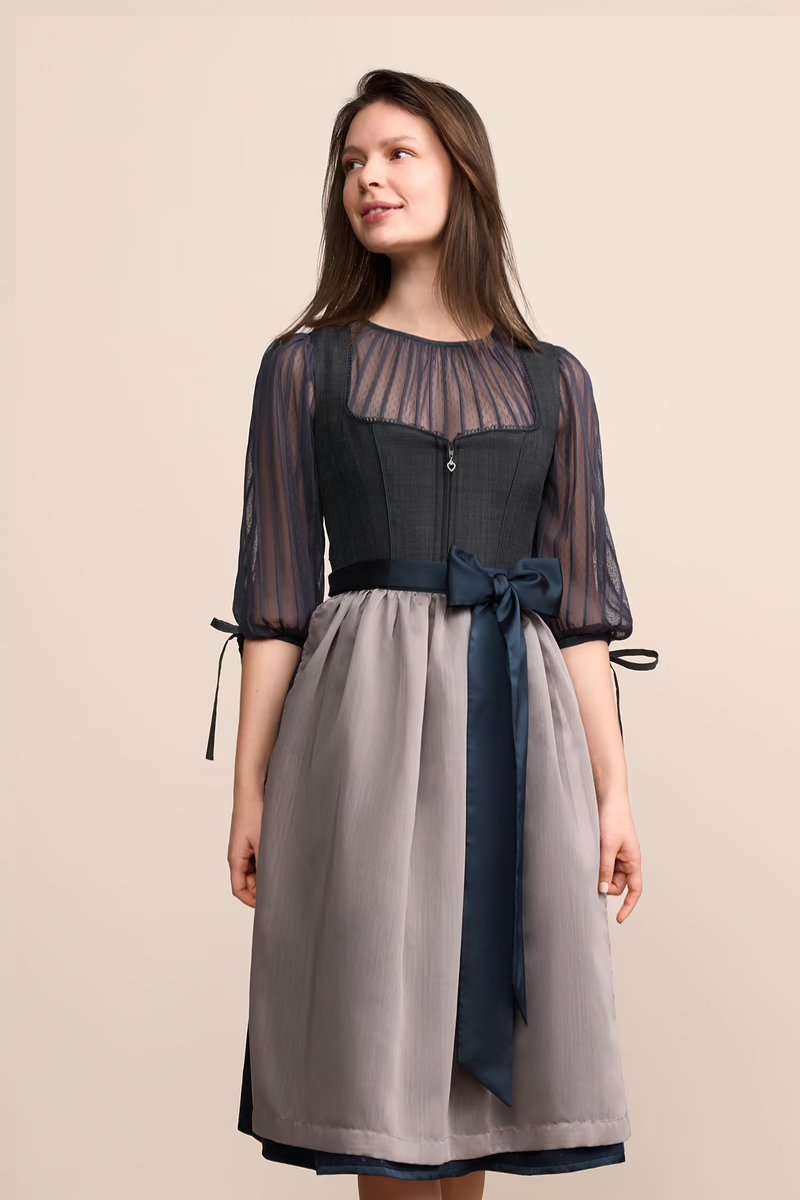 (new) Kruger Long Dirndl 2pcs. 70cm "Marin" black