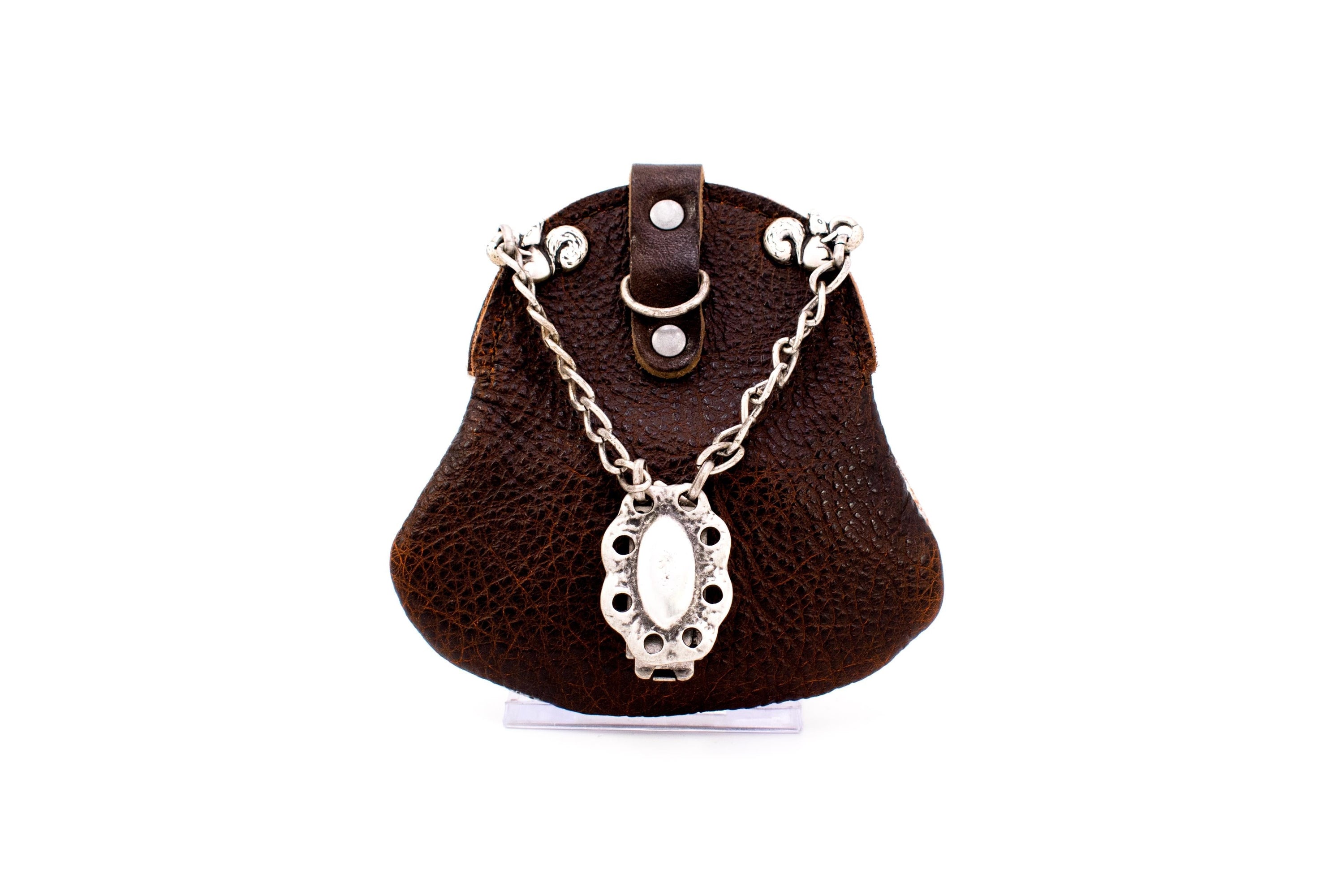 Austrian Brown Deerskin Clip-On Belt Purse with Heavy-Duty Utility Hardware