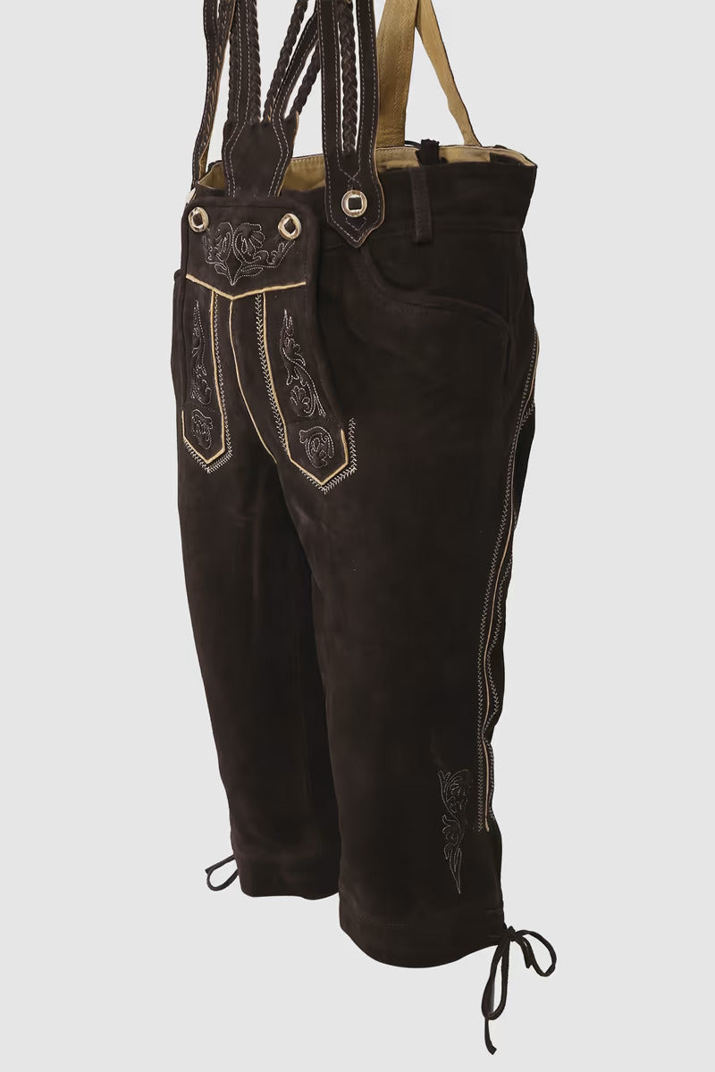 Kruger Men's Lederhosen "Franz" with Suspenders (size 46)