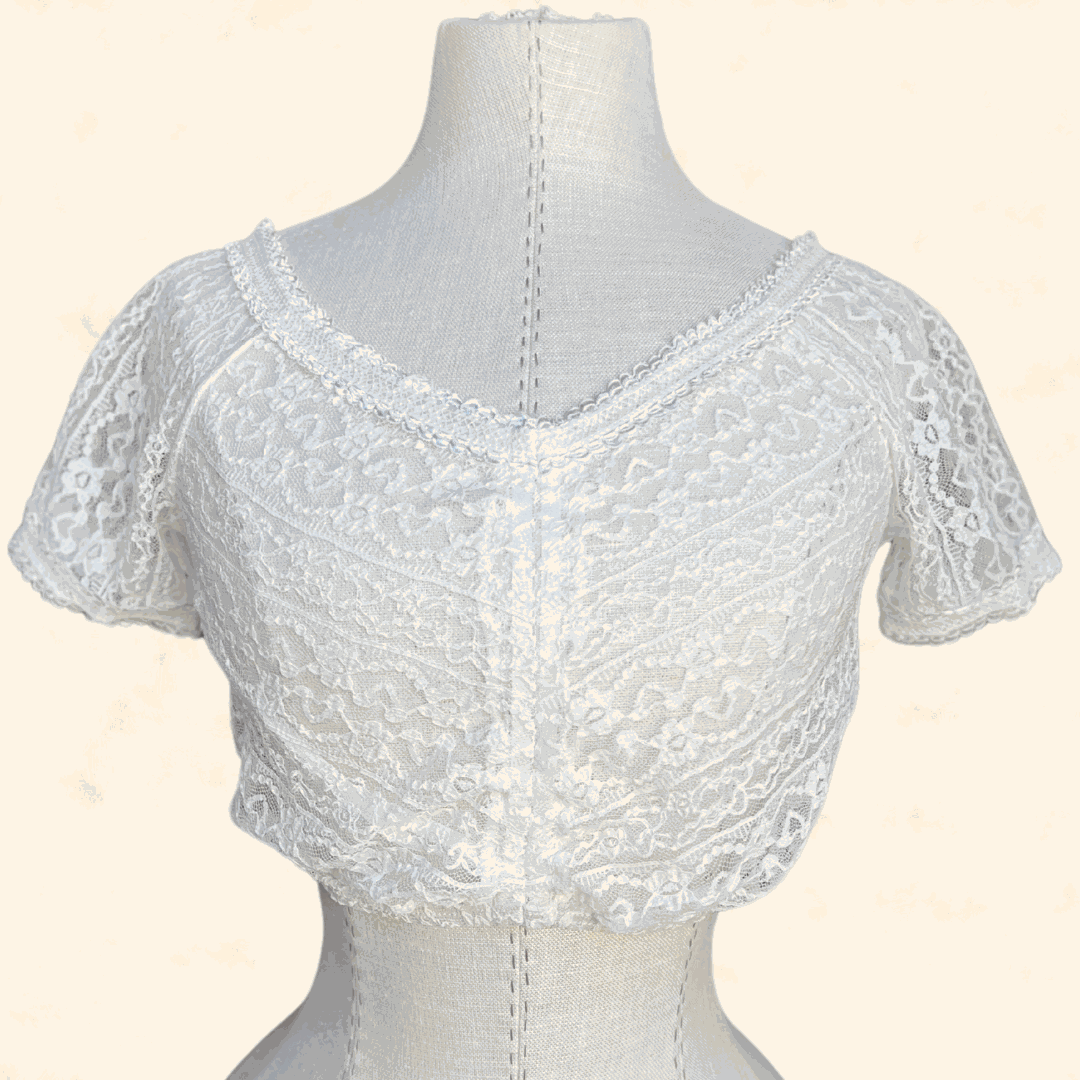 Kruger Collection Dirndl Blouse 1030 in ecru color, size 34, made of 100% polyester.