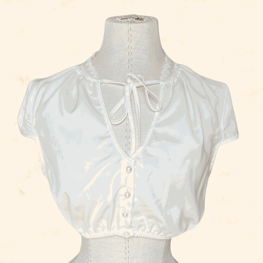 Kruger Collection Dirndl Blouse "1001" in ecru, size 36, 100% polyester.