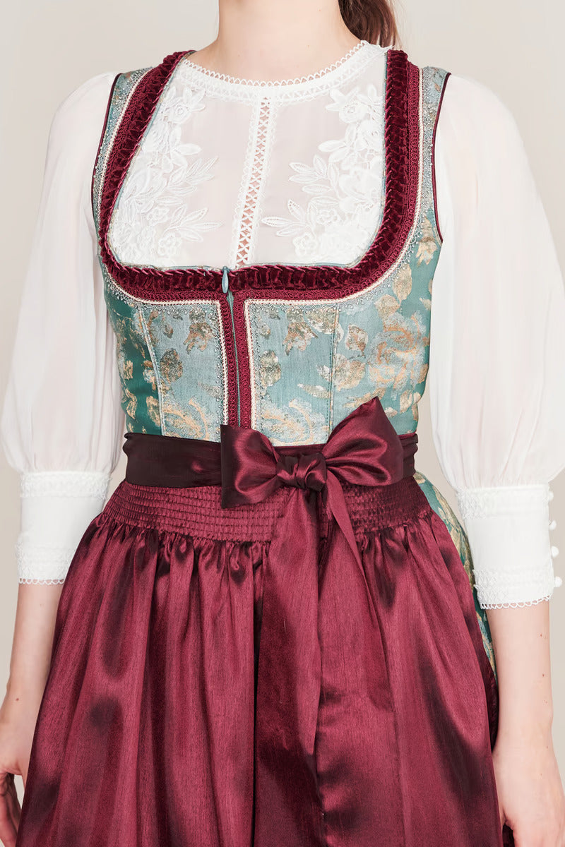 Kruger Midi Dirndl 2pcs. 60cm "Imelda" green
