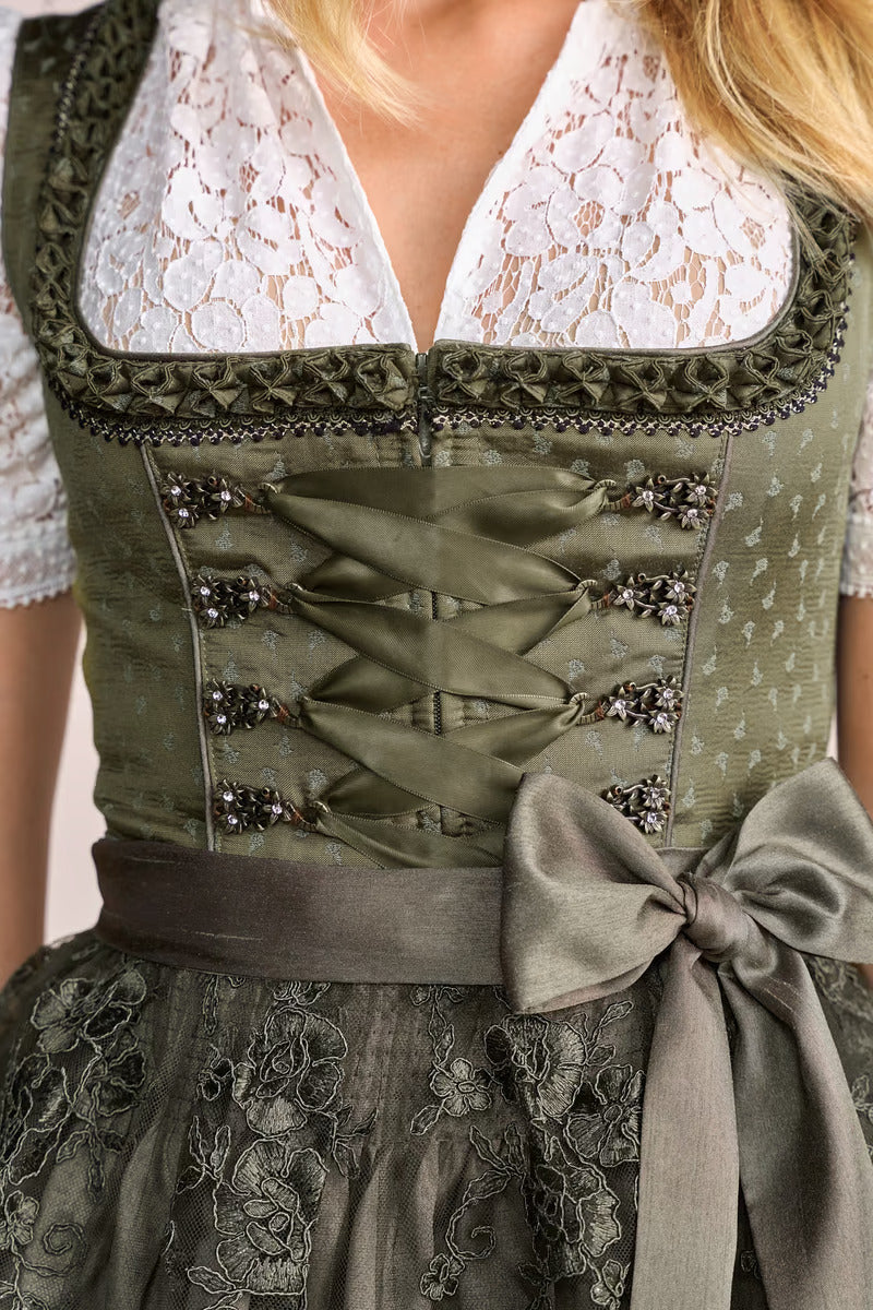 Kruger Long Dirndl 2pcs. 70cm "Mirna" green (38)