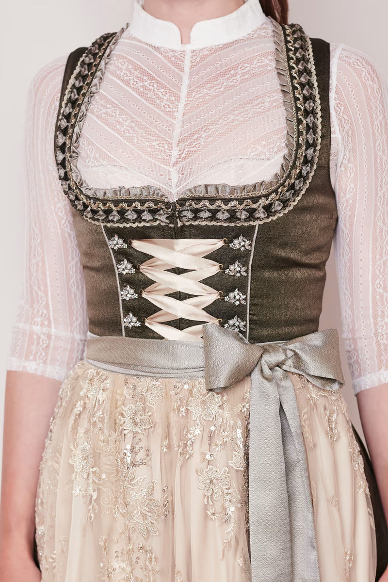 Kruger Long Dirndl 2pcs. 70cm "Anouk" grun (36)