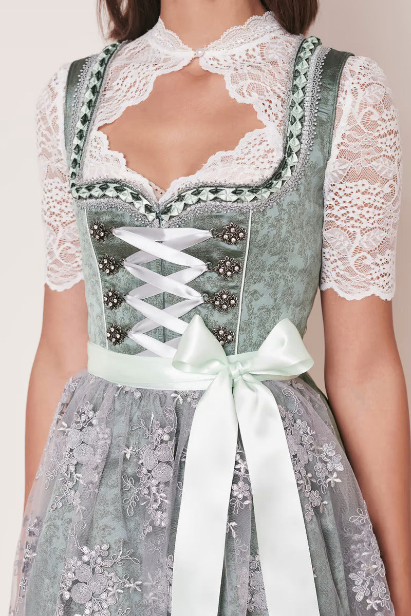 Kruger Mini Dirndl 2pcs. 50cm "Alara" green (40)